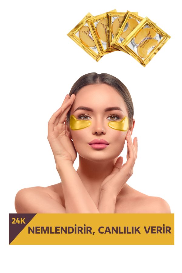 2 Jami Beauty 24k Altın içeren Kolajen Göz Altı Bakım Maskesi 5'li Paket